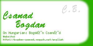 csanad bogdan business card
